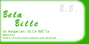 bela bille business card